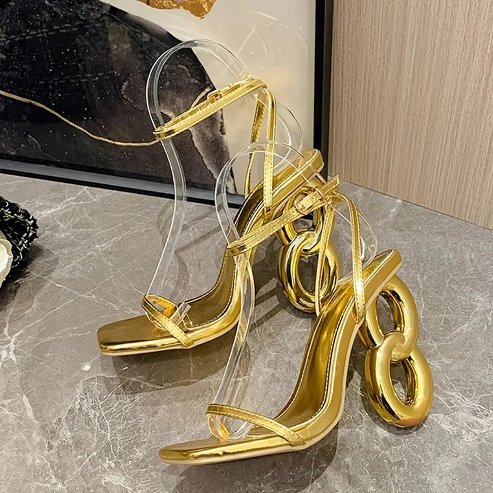 ☆SOPHIA RICHIE GOLD HEELS☆ - Picture 2 of 3